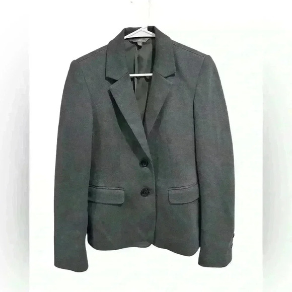 LL Bean Signature Blazer Grey Rayon Nylon Spandex Lined Professional Business 4 - Picture 1 of 10